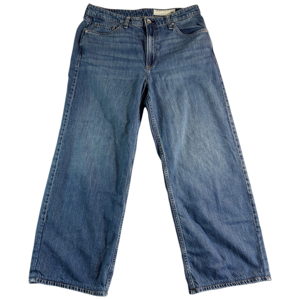 Rag & Bone Lori Mid Rise Wide Leg Jeans Womens 30 (33x27) Blue Denim Medium Wash